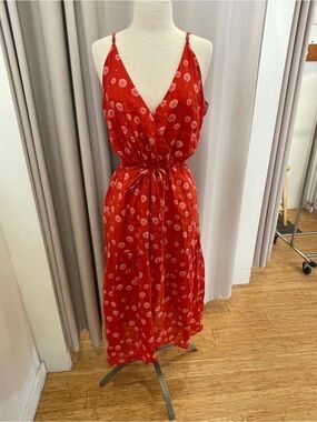 Trovata Red Floral Midi Dress